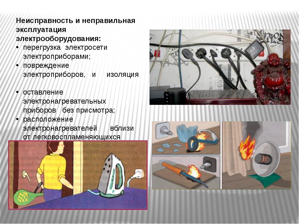 В коридоре нагрелась и вспыхнула электропроводка профилактика